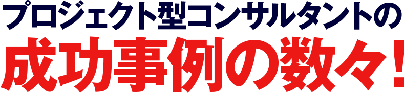 プジェクト型コンサルタントの成功事例の数々